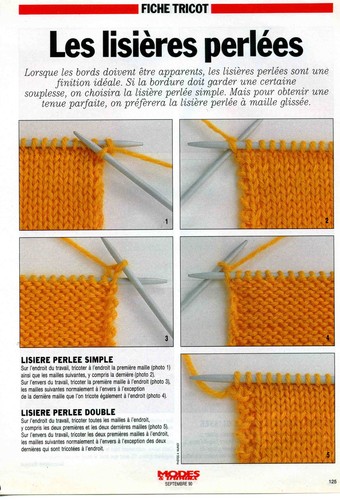 comment tricoter lisiere