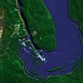 Chutes de Iguazu par un satellite