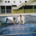 Préparation tifo des vingt ans mai 2004