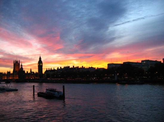 Coucher De Soleil Sur La Tamise Photo De Londres Londres