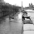 La Seine en crue après l'orage